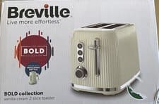 Image of Breville Bold 2 Slice Toaster with High-Lift & Wide Slots | Cream Silver Chrome