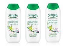 Image of 3 x Simple Kind To Hair Gentle Care Shampoo Sensitive Skin 200ml