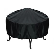 Image of Round Fire Pit Cover Waterproof and Weather Resistant Cover for Outdoors