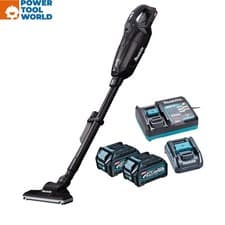 Image of Makita CL002GD206 40v Max XGT Cordless Brushless Vacuum Cleaner Black Inc 2x ...
