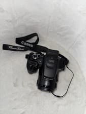 Image of Canon PowerShot SX70 HS Digital WiFi Camera Black Charger Case Battery SD New