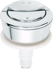Image of Wirquin 19008001 Jollyflush Dual Flush Chrome Toilet Push Button - Multi-Colour