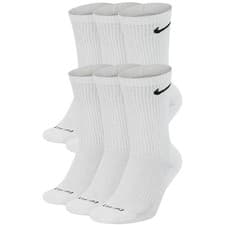 Image of Nike Cushioned Crew Socks 3 Pack Sports Gym Training Cotton Black White