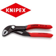 Image of KNIPEX 8701125 Cobra High-tech Water Pump Pliers non-slip atramentized 125mm