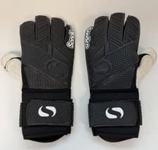 Image of Sondico Aerolite Goalkeeper Gloves Black White Adults Size 10 New