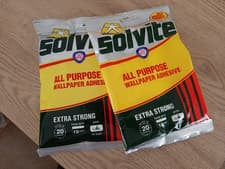 Image of 2 x SOLVITE Extra Strong Wallpaper Adhesive (HANGS 10 ROLLS per packet)