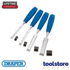 Image of Draper 69619 Bevel Edge Wood Chisel Set (4 Piece)