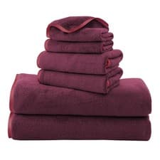 Image of Microfiber Coral Velvet Luxury Silk Hemming Towel Set - Light Thin Quick Dryi...