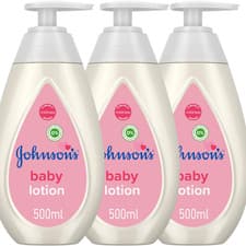 Image of Johnson’s Baby Lotion Pack of 3 500ml Each Hypoallergenic Moisture Care
