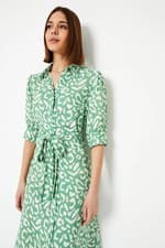 Image of Dorothy Perkins Green Shirt Dress Womens Daywear Dresses