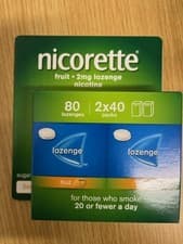 Image of Nicorette 2mg Fruit 80 Lozengse Box Brand New EXP 2027