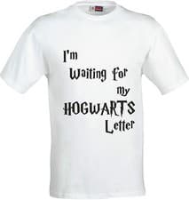 Image of IM WAITING FOR MY HOGWARTS LETTER COTTON CHILDS T SHIRT