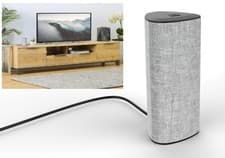 Image of SLX INDOOR SET TOP TV AERIAL DIGITAL FREEVIEW HDTV GREY FABRIC DESIGN ANTENNA
