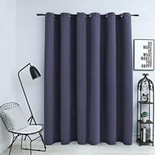 Image of Blackout Curtain Anthracite 290x245 cm. 100% Polyester Thermal with Metal Rings
