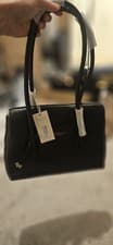 Image of Radley Burnham Beeches Black Leather Medium Shoulder Bag