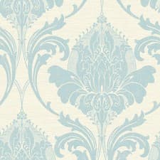 Image of CROWN ZAHRA DUCK EGG WALLPAPER DAMASK QUALITY FEATURE DESIGNER M1157
