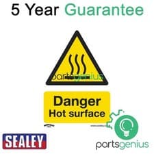 Image of Sealey Worksafe� Danger Hot Surface Safety Sign Self-Adhesive Vinyl SS42V1