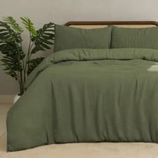 Image of Chunky Waffle Duvet Cover Set Soft Bedding - Single, Double, King and Super King