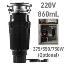 Image of 860ML 375/550/750W Food Waste Disposer Garbage Sink Disposal Kitchen Household
