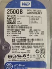 Image of Hard Drive Dell 0M4HXR M4HXR WD2500AAKX 250GB 16MB 7200U/Min SATA III 3.5 " Inch