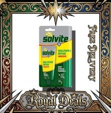 Image of Solvite Wallpaper Repair Adhesive Glue Paste Fixing Tears Seams Edges New 56g