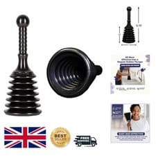 Image of T&B Powerful Sink and Drain Plunger - Accordion Style, Compact and Effective