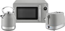 Image of Swan Retro Revive Grey Stovetop Design Kettle 2 Slice Toaster Microwave Bundle