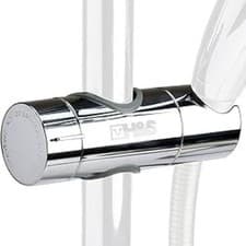 Image of Versatile Chrome Shower Head Bracket - Adjustable for Ultimate Comfort