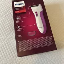 Image of Philips SatinShave Essential HP6341/02 Women's Electric Shaver - White/Purple