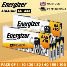 Image of Energizer Industrial AA & AAA Alkaline Batteries LR6 LR03 Long Lasting Bulk Pack