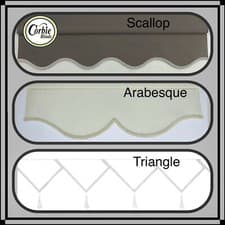 Image of Scallop, Arabesque & Triangle Roller Blinds Daylight Material Made To Measure