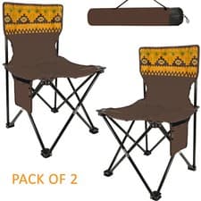 Image of Folding Camping Chairs Lightweight Outdoor Patio Garden Beach Chair Fishing Seat