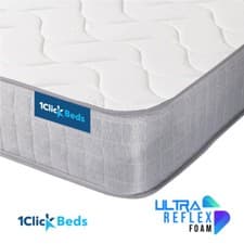 Image of Grey - Hybrid Memory Foam Mattress 3ft Single 4ft 4ft6 Double 5ft King 6ft
