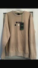 Image of Hugo Boss / BOSS Athleisure  Crewneck Sweatshirt - Beige Size Uk Small