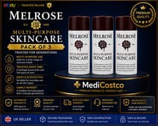 Image of 3 x Melrose Multi Purpose Skincare Stick 18g for Chapped Cracked Dry Skin & Lips
