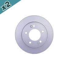 Image of HELLA Brake Disc Rear Fits Hyundai Elantra i30 Kona Veloster Kia 8DD 355 129-451
