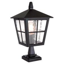 Image of IP43 1 Bulb Chain Lantern Light Black LED E27 100W Bulb External d00211