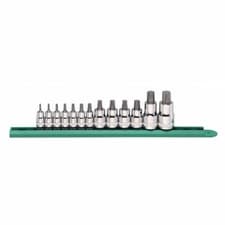 Image of Gearwrench® 13 Piece 1/4", 3/8" & 1/2" Drive Stubby Torx Bit Socket Set T8 - T60
