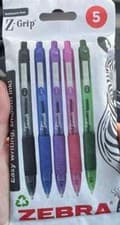Image of Zebra Z-Grip Smooth Retractable Ballpoint Pens - Blister of 5