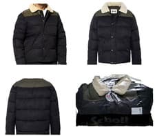 Image of SCHOTT NYC MEN'S HILL JACKET*SIZE-LARGE (NICE M FIT)*COLOR-BLACK/FOREST*RRP-£190