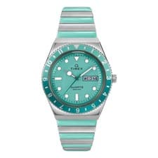 Image of Q Timex Malibu 36mm Green/Blue 36mm Stainless Steel Ladies Watch TW2W87800