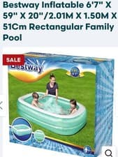 Image of BESTWAY INFLATABLE GARDEN SWIMMING / PADDLING / SPLASH POOL 6' 7" / 2.01m NEW