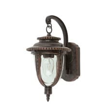 Image of Outdoor Wall Lantern Weathered Bronze IP44 Elstead St Louis 1 Light Medium