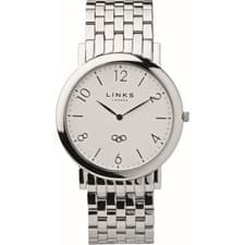 Image of LINKS OF LONDON Men's Noble Slim Stainless Steel White Dial Watch L RRP375 NEW