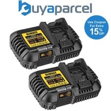 Image of Dewalt DCB116 x 2 18v / 54v XR Flexvolt Fast Battery Charger - Dual Charging