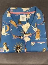 Image of Chelsea Peers Blue Dog Patterned Shortie Pyjamas UK12/Medium BNWT