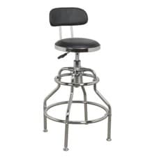 Image of Sealey SCR14 Workshop Stool Pneumatic with Adjustable Height Swivel Seat & Back