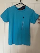 Image of Age 6 Kids Baby Blue Ralph Lauren T Shirt