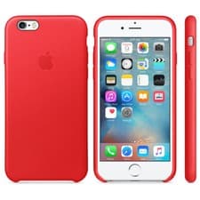 Image of Genuine Apple iPhone Leather Case 6 / 6s Red Leather No Box Brand New RRP £39.00