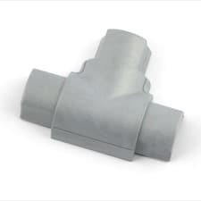Image of D-LINE TRUNKING 1.5 MTR 30 x 15 mm white aluminium black magnolia bends tee 